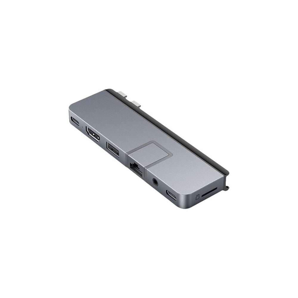 Hyper - Drive Duo Port 7-in-Two USB C Hub for MacBook Gray